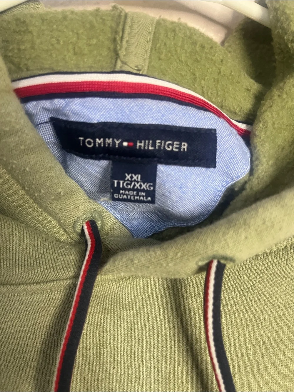 Tommy Hilfiger Olive Green Logo Crewneck Hoodie